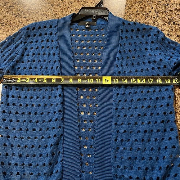 GNW Royal Blue Open-Knit Cardigan - Picture 6 of 7